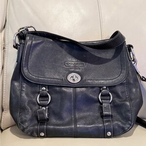 Coach Black Leather Shoulder Bag
